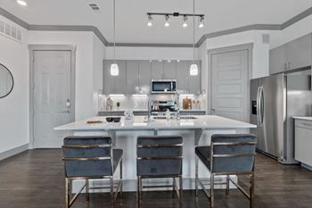 Living room, dining and kitchen view2 at Reveal Skyline at La Cantera, San Antonio, 78256
